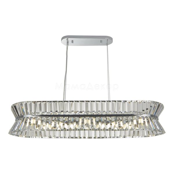 Підвісний світильник Searchlight 59410-10CC Uptown 10Lt Oval Diner Pendant - Chrome with Clear Crystal