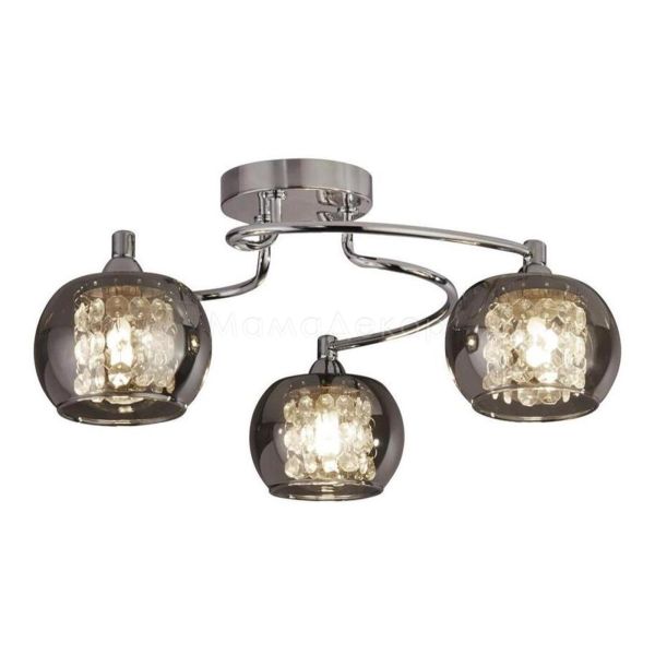 Люстра Searchlight 60445-3SM Lovell 3Lt Flush - Chrome With Smoked Glass Shades
