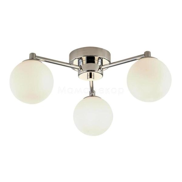 Люстра Searchlight 60813-3WH Tiberius 3Lt Flush - Chrome With White Frosted Glass