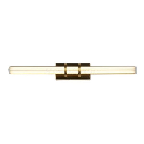 Підсвітка для дзеркала Searchlight 66412SB Parma LED Wall Light, Satin Brass Metal & Clear Glass