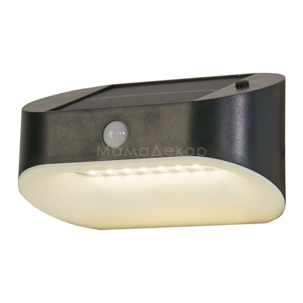 Настінний світильник Searchlight 67421BK-PIR Solar LED Wall Light with PIR - Grey ABS & Clear PC
