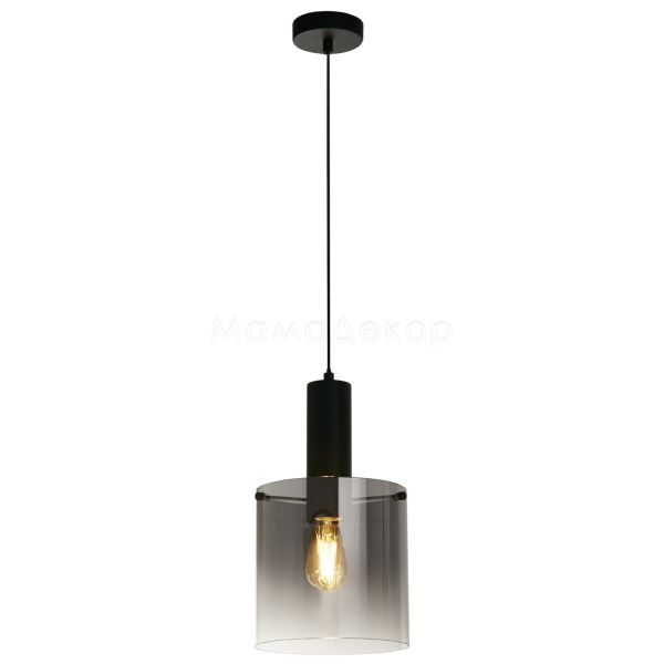 Подвесной светильник Searchlight 88910-1BK Sweden Pendant - Black Metal with Smoked Ombre Glass