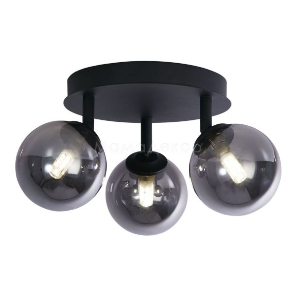 Люстра Searchlight 96913-3BK Crosby 3Lt Semi-Flush, Black with Smoked Glass Balls