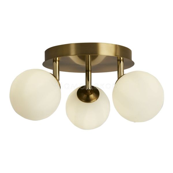 Люстра Searchlight 96913-3GO Crosby 3Lt Semi-Flush, Gold with Opal Glass Balls