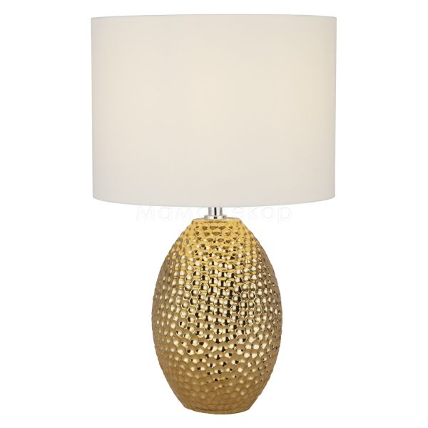 Настільна лампа Searchlight EU1034-1GO Nadine Table Lamp - Gold Ceramic & Cream Shade
