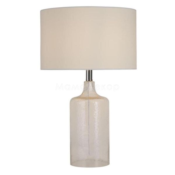 Настільна лампа Searchlight EU1794CL Nordic Table Lamp - Clear Glass, Chrome & Fabric