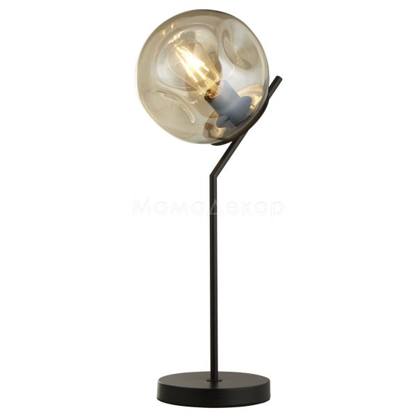 Настільна лампа Searchlight EU22121-1BK Punch Table Lamp - Black with Punched Champagne Glass
