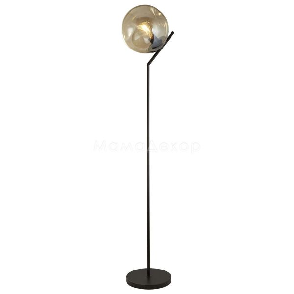 Торшер Searchlight EU22122-1BK Punch Floor Lamp - Black with Punched Champagne Glass