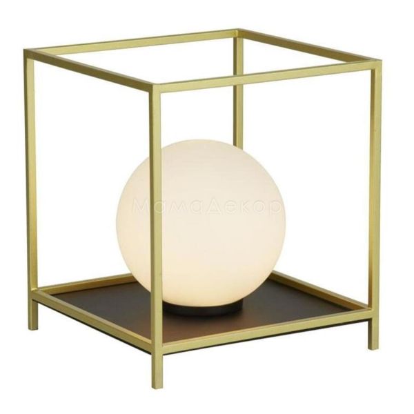 Настольная лампа Searchlight EU4452GO Block Table Lamp - Gold Metal & Opal Glass