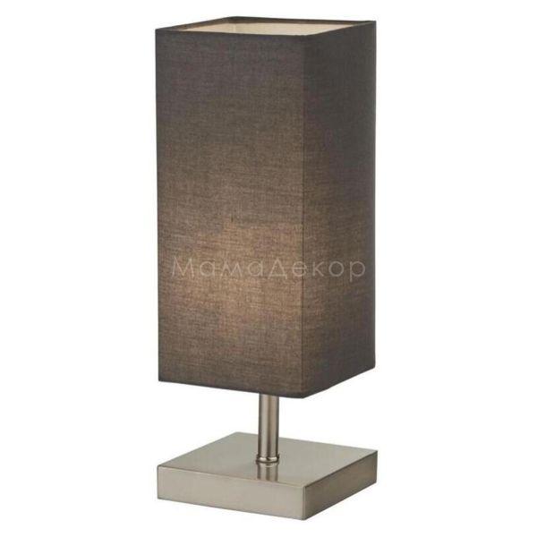 Настільна лампа Searchlight EU60424SS Valley Table Lamp - Satin Silver & Dark Grey Shade
