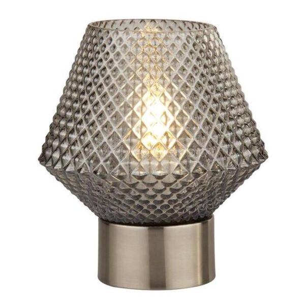 Настольная лампа Searchlight EU60754SM Avia Table Lamp - Smoked Glass