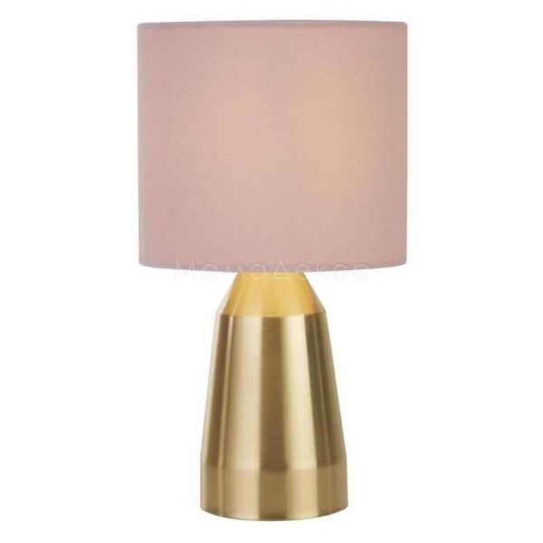 Настільна лампа Searchlight EU60967 Hollis Table Lamp - Gold With Blush Shade