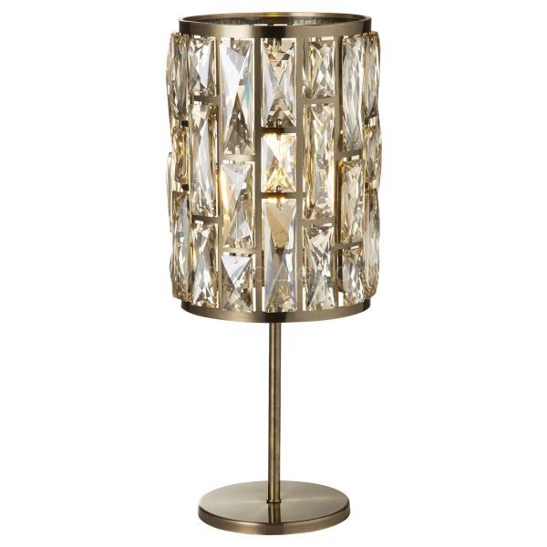 Настольная лампа Searchlight EU6584AB Bijou Table Lamp - Antique Brass & Champagne Glass