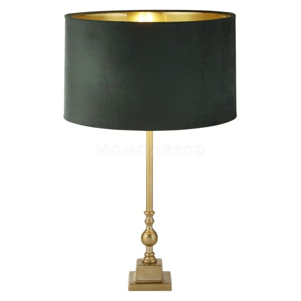 Настільна лампа Searchlight EU81214GR Whitby Table Lamp - Antique Brass & Green Velvet Shade