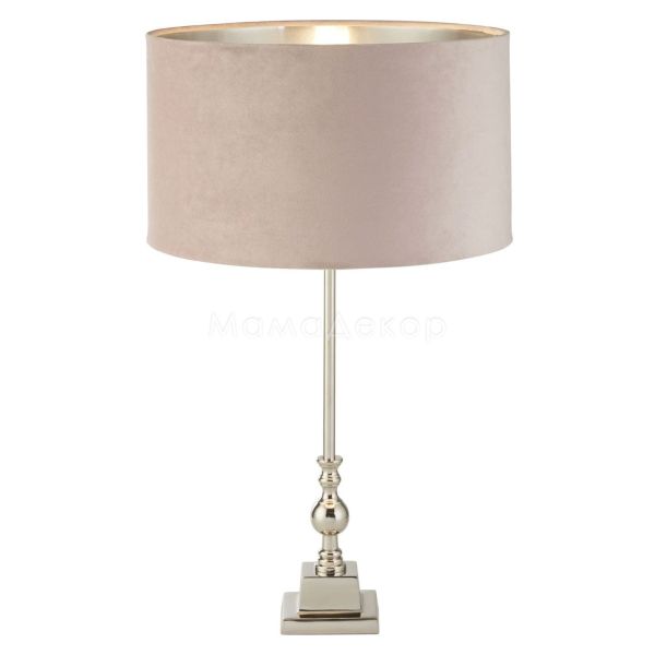 Настільна лампа Searchlight EU81214PI Whitby Table Lamp - Chrome Metal & Pink Velvet Shade