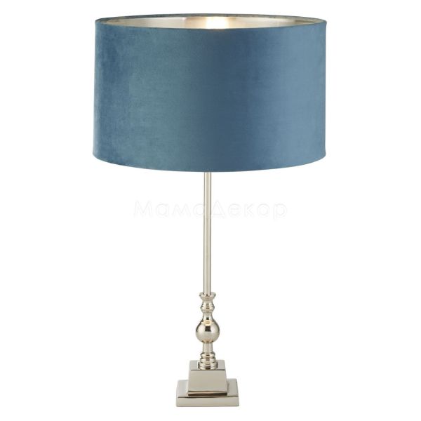 Настольная лампа Searchlight EU81214TE Whitby Table Lamp - Chrome Metal & Teal Velvet Shade