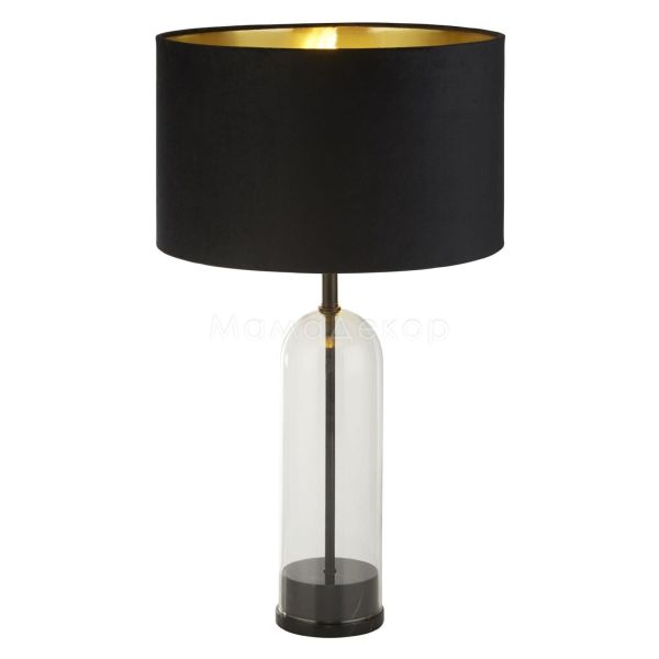 Настільна лампа Searchlight EU81710BK Oxford Table Lamp - Glass, Black Metal, Marble & Velvet Shade