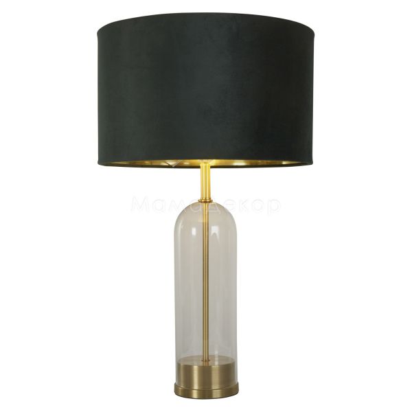 Настольная лампа Searchlight EU81712GR Oxford Table Lamp - Glass, Brass, Green Velvet Shade