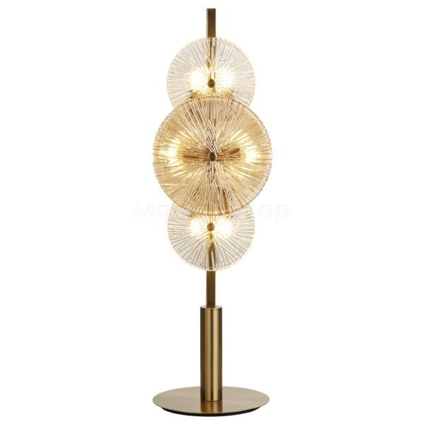 Настільна лампа Searchlight EU88211-6BZ Wagon Wheel 6Lt Table Lamp - Bronze, Clear & Amber Glass