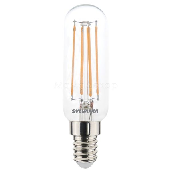 Лампа світлодіодна Sylvania 29542 потужністю 4.5W з серії ToLEDo. Типорозмір — T25 з цоколем E14, температура кольору — 2700K