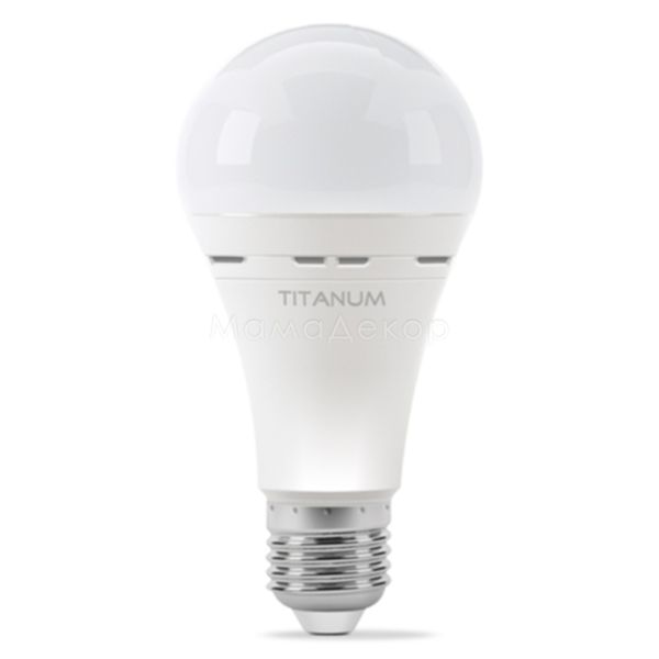 Лампа світлодіодна Titanum 27383 потужністю 10W. Типорозмір — A68 з цоколем E27, температура кольору — 4000K