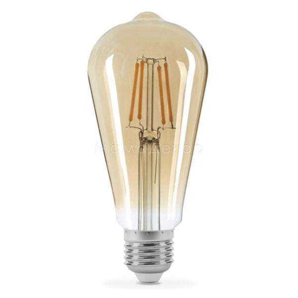 Лампа светодиодная Titanum 25527 мощностью 6W. Типоразмер — ST64 с цоколем E27, температура цвета — 2200K