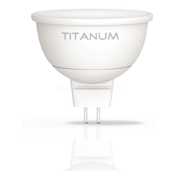Лампа светодиодная Titanum 25001 мощностью 6W. Типоразмер — MR16 с цоколем GU5.3, температура цвета — 4100K