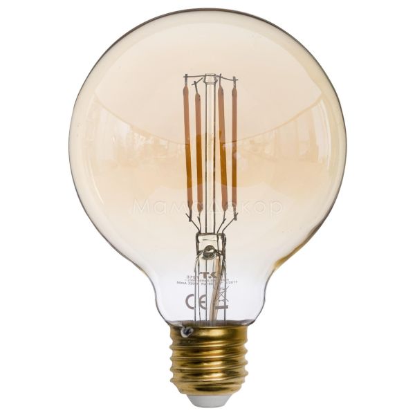 Лампа світлодіодна TK Lighting 3791 потужністю 6.5W з серії BULB LED. Типорозмір — P95 з цоколем E27, температура кольору — 2700K