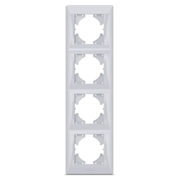Рамка 4 поста вертикальная Videx 26123 Binera VF-BNFR4V-SS