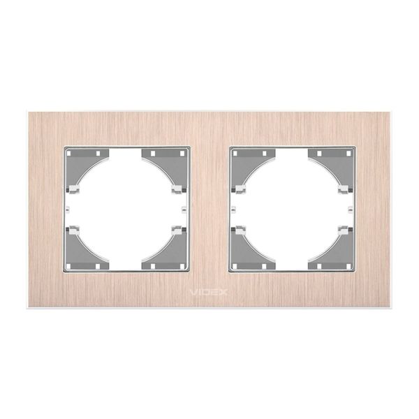 Рамка 2 поста Videx 24918 Binera VF-BNFRA2H-CP