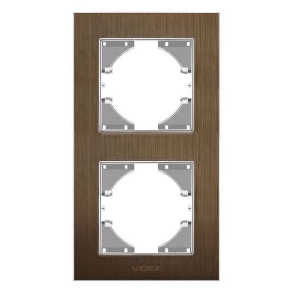 Рамка 2 поста вертикальная Videx 26133 Binera VF-BNFRA2V-CH