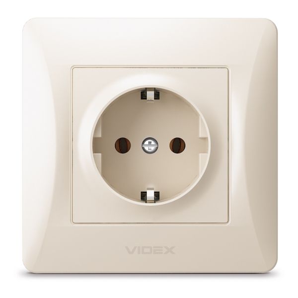 Розетка 220В Videx 24693 Binera VF-BNSK1G-CR