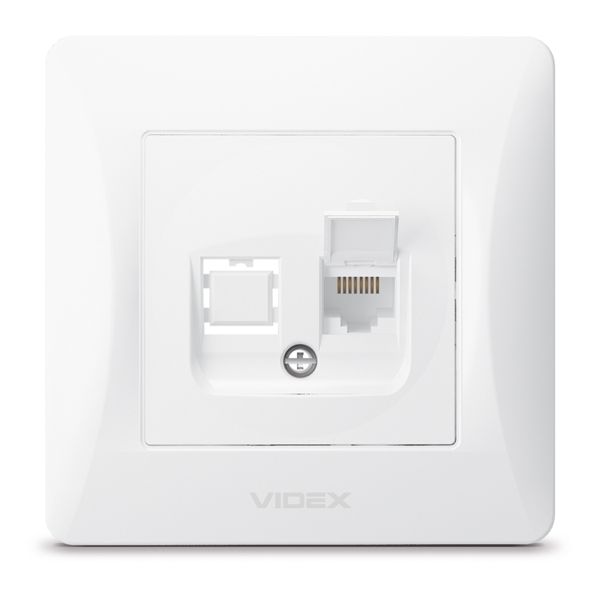 Розетка компьютерная Videx 24439 Binera VF-BNSK1PC6-W