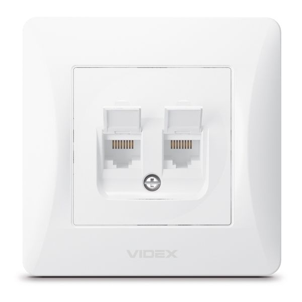 Розетка комп'ютерна Videx 25082 Binera VF-BNSK2PC6-W