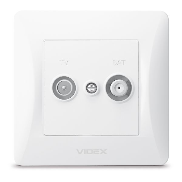 Розетка TV оконечная Videx 24442 Binera VF-BNSK2TVSATE-W