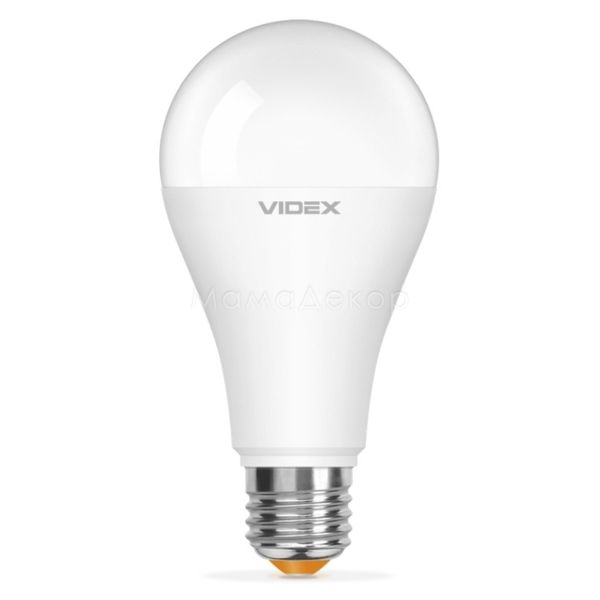 Лампа світлодіодна Videx 24350 потужністю 20W з серії E Series. Типорозмір — A65 з цоколем E27, температура кольору — 4100K