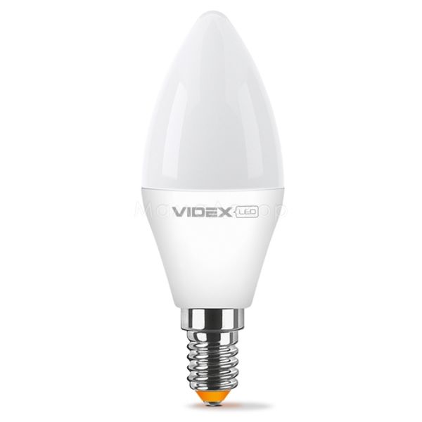 Лампа світлодіодна Videx 24954 потужністю 7W з серії E Series. Типорозмір — B37 з цоколем E14, температура кольору — 3000K