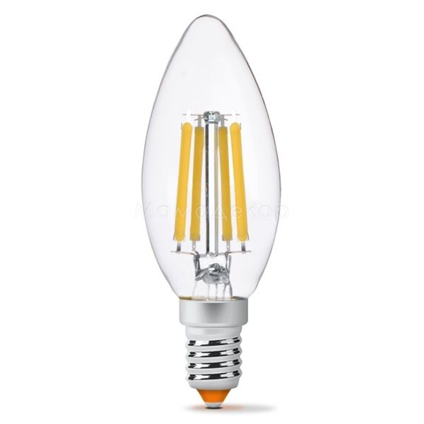 Лампа світлодіодна Videx 25793 потужністю 6W з серії NeoClassic Series. Типорозмір — C37 з цоколем E14, температура кольору — 3000K