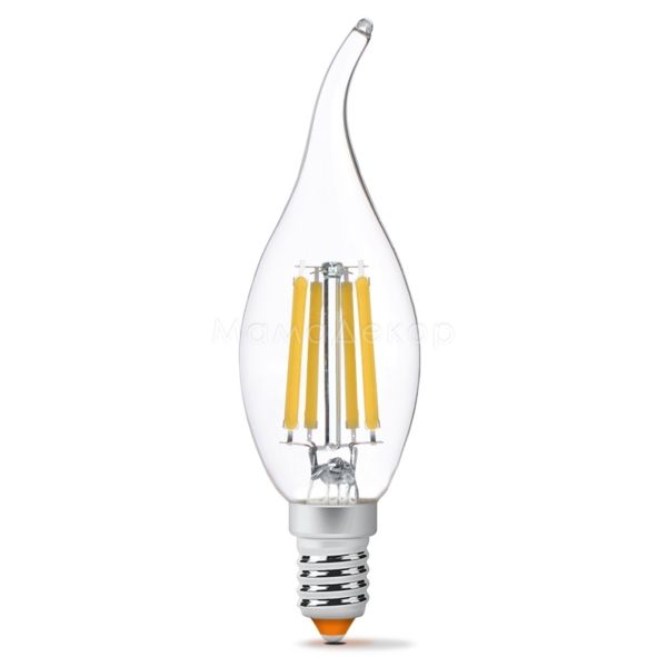 Лампа светодиодная Videx 25796 мощностью 6W из серии NeoClassic Series. Типоразмер — CA37 с цоколем E14, температура цвета — 4100K