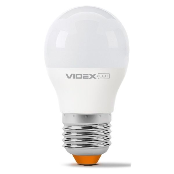 Лампа светодиодная Videx 24961 мощностью 7W из серии E Series. Типоразмер — G45 с цоколем E27, температура цвета — 4100K
