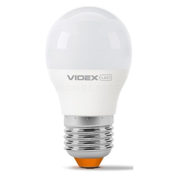 Лампа світлодіодна Videx 24961 потужністю 7W з серії E Series. Типорозмір — G45 з цоколем E27, температура кольору — 4100K