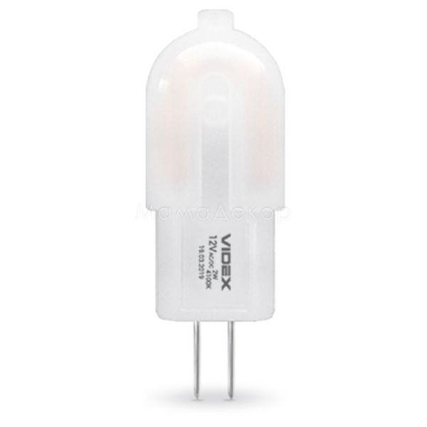 Лампа світлодіодна Videx 24633 потужністю 2W. Типорозмір — G4 з цоколем G4, температура кольору — 4100K