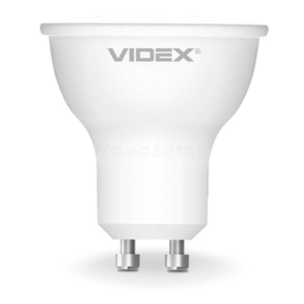 Лампа світлодіодна  сумісна з димером Videx 27083 потужністю 6W. Типорозмір — MR16 з цоколем GU10, температура кольору — 4100K