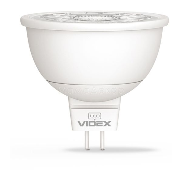 Лампа світлодіодна Videx 24866 потужністю 5W з серії E Series. Типорозмір — MR16 з цоколем GU5.3, температура кольору — 4100K