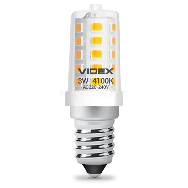 Лампа світлодіодна Videx 24631 потужністю 3W з серії E Series з цоколем E14, температура кольору — 4100K
