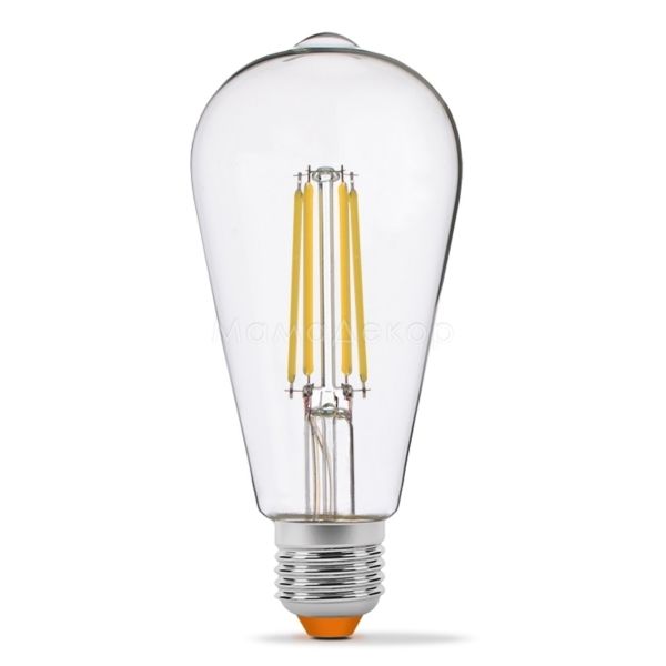 Лампа світлодіодна Videx 24312 потужністю 6W з серії NeoClassic. Типорозмір — ST64 з цоколем E27, температура кольору — 4100K