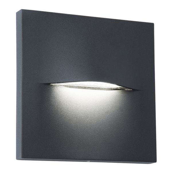 Настінний світильник Viokef 4298400 Wall Lamp Dark Grey Square 140x140 Vita
